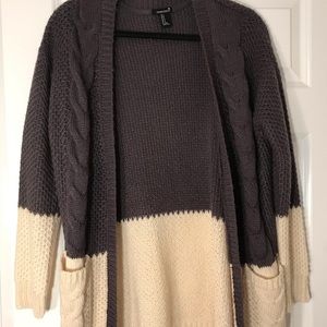 Brown and cream cardigan